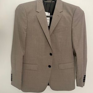 NWT Theory Chambers beige stone micro structure blazer suit jacket 38S 38 Short
